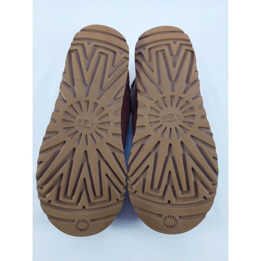 UGG Tasman Slippers Womens 9 Chestnut Suede Slip On Sheepskin Lined - Picture 5 of 5